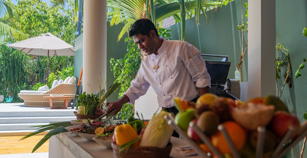 Amilla Beach Residences - 4 Bedroom - Chef in action